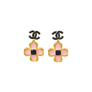 [엘러브] 샤넬 CC플라워 댕글 이어링 블랙/핑크/골드 5ET2201