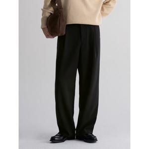 (456Z21MMG5) [에잇세컨즈] [매일슬랙스]기모 와이드 테이퍼드핏 밴딩 슬랙스  블랙