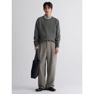 (456Z21MMGA) [에잇세컨즈] [매일슬랙스]기모 와이드 테이퍼드핏 밴딩 슬랙스  베이지