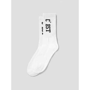(4561KTAME1) [에잇세컨즈] 골지 로고 양말  화이트