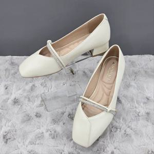 [탠디]보석 스트랩 펌프스 X2HS50YD27 G-IVORY 2SD JJ