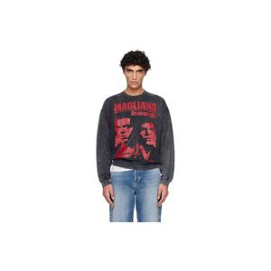 디스퀘어드2 스웨트셔츠 그레이 Magliano 락 루즈 핏 스웨트셔츠 252148M204002