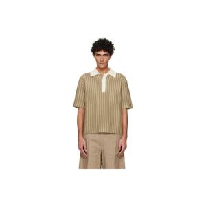 질샌더 폴로셔츠 베이지 코튼 니트 폴로 셔츠 261249M212001