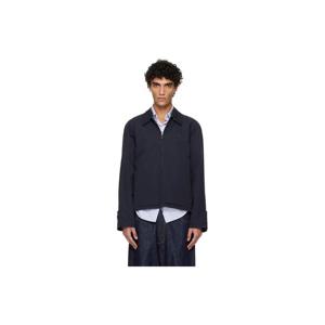 버버리 재킷 네이비 리버서블 호드슨 체크 재킷 261376M180012