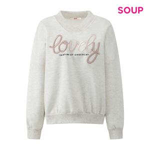 SOUP  V넥 디테일 기모 맨투맨 티셔츠 (S5BLT08)