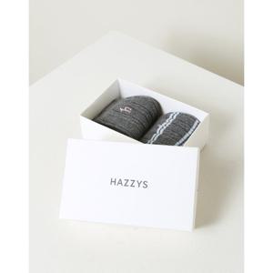 헤지스레이디스  (HSSS6B109) 짜임 면혼방 중목양말2종세트