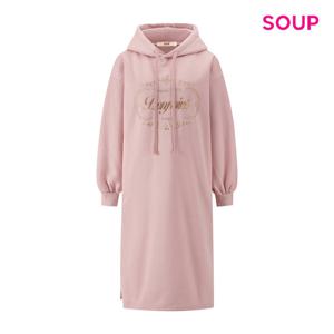 SOUP  클래식 로고 기모 안감 후드 원피스 (S5BOP02)