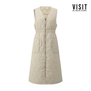 비지트인뉴욕  지퍼업 경량 롱 원피스 (V5COP02)