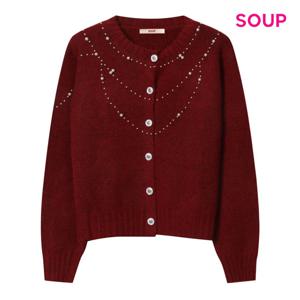 SOUP  진주 비즈 포인트 니트 가디건 (S5AGD10)