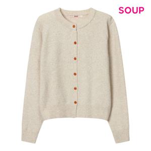 SOUP  클래식 배색 버튼 라운드넥 울 니트 가디건 (S5AGD14)