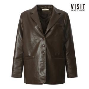 비지트인뉴욕  모던 시크 레더 싱글 자켓 (V5AJK03)