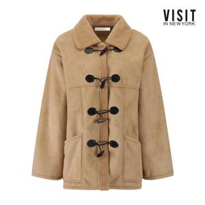 비지트인뉴욕  포근 퍼 무스탕 하프 코트 (V5BLC01)