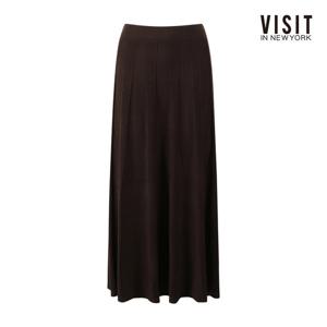 비지트인뉴욕  골지 플레어 니트 롱 스커트 (V5CSR07)