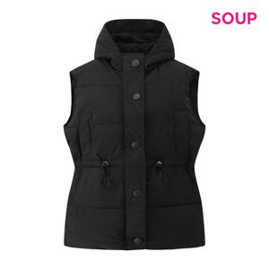 SOUP  후드 퀄팅 밴딩 패딩 베스트 (S5BVE04)