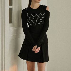 [에고이스트]뷔스티에 포인트 라운드넥 티셔츠 (ER1CL160)