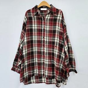 나야홍 / 아이우먼 가든루즈언발체크남방 LTT519M512 빅사이즈