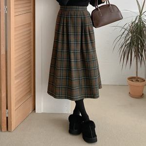 나야홍 / 빅사이즈 512 모던체크플레어스커트 DLTQ321