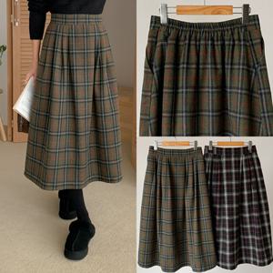 나야홍 / 위쉬몰 LT 페미니체크기모롱스커트(Q321H512) 빅사이