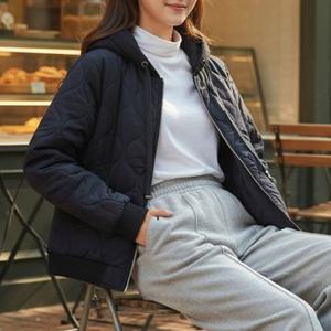 나야홍 / 아이우먼 가벼운니트끈후드패딩 SMV906M512 빅사이즈