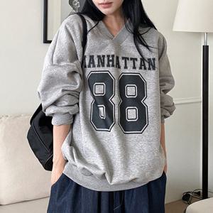 나야홍 / 빅사이즈 512 브이박스기모맨투맨티 DBUT634