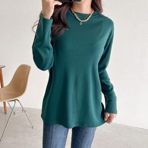 나야홍 / 빅사이즈 512 하이기모라운드긴팔티 DBNK715