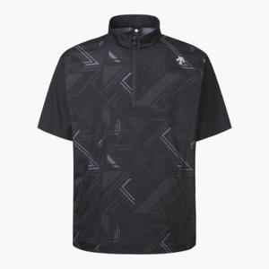 데상트골프반팔티 JQS DP32MFBL71-BLKG 남성 스피릿 패턴 반팔 아노락 / BLACK