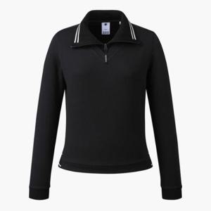 데상트골프웨어 JQS DP32WFTL97-BLKG 여성 니트 카라 레이어드 티셔츠 / BLACK