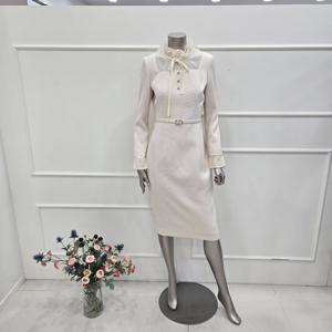 [미니멈]MYDAWO0210LE스퀘어넥 시스루프릴 H원피스