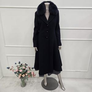 [미니멈]MYDAWL0770DV 퍼 캐시미어 원버튼 코트