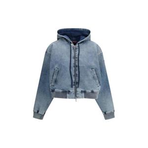 디젤 드 지리 크롭 조그 후드 집업 A1824109M32 01 BLUE