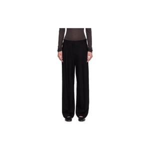 25 FW 토템 여성 블랙 더블 플리츠 플루이드 슬랙스 261771F087001