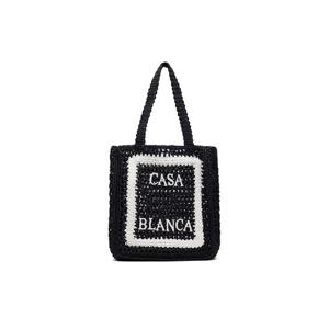 25 FW 카사블랑카 남성 블랙 라피아 토트백 261195M172002