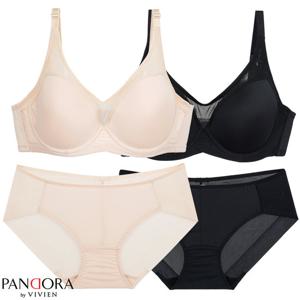판도라by비비안 시스루 풀컵 보정 브라팬티 CDE컵 pst7084
