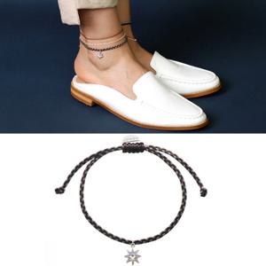 [탄생석 발찌] 리틀스타 탄생석 브라운 &  스카이블루 발찌