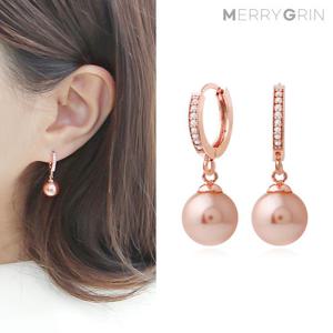 [메리그린] 14K 클래식 진주 귀걸이 gold-pin 로즈골드
