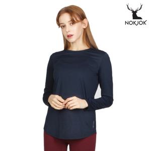 녹족 요가복 필라테스복 케이트 긴팔티 딥네이비