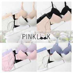 [핑크룩] 와이어 코튼 순면 브라팬티 4종세트+선물