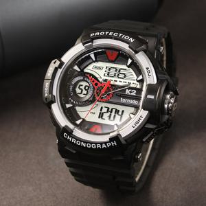 K2 tornado 군용 학생 K2-021-SIL 방수 전자 스포츠 군인시계