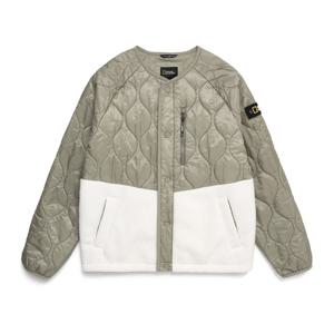 내셔널지오그래픽 N224UFJ902 플리스우븐 믹스 오버핏자켓 IVORY