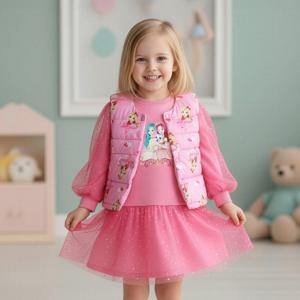 [프리미에팜]시크릿쥬쥬 여아 큐팅 경량 패딩조끼 PK