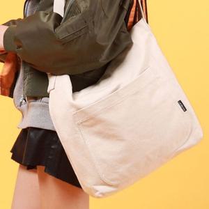 여행배낭 가벼운 여성 무지에코백 천가방 A542 아이보리