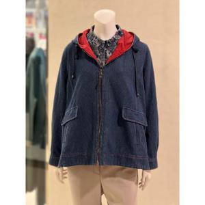 벨리시앙 세이브존01 배색 후드 데님 재킷 JK3307