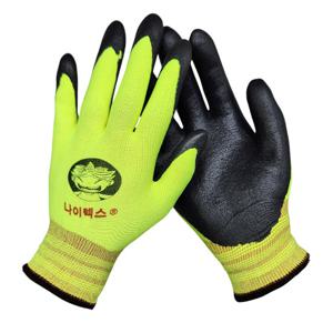 매직크린 나이텍스 어린이장갑 형광그린