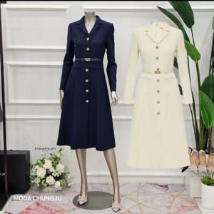 [미니멈]MD 카라넥  플레어 원피스 MD MYDGWO9910 M_CJ