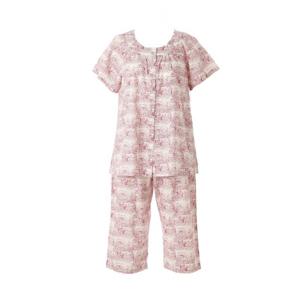 와코루 여성 고급스러운 유럽 풍경나염 면 파자마세트 WPA7173W