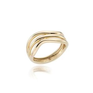 [GB] 트리플 라인 웨이브 14K GOLD 반지 LRS25019G