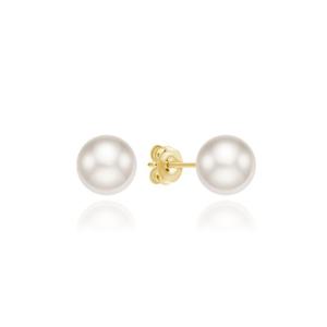 미니골드 14k [담수진주-7.5mm] 화이트진주 귀걸이 MEM22021