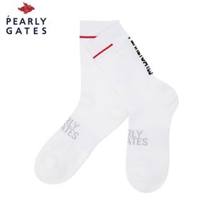 [파리게이츠] 파리게이츠 남성 바니 자수 배색 로고 중목 양말 511E3SC042_WH