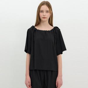 [올리브데올리브]어깨 끈장식 썸머 반팔 블라우스 (OH5MB592)