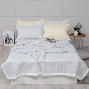 [르헤브] 썸머체크 시어서커 홑이불 패드세트 (SS/싱글)